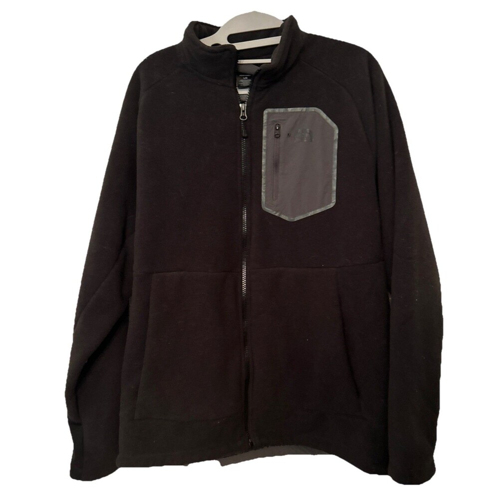 The North Face Mens Chimborazo A33X Black Full Zip Fleece Jacket Size L